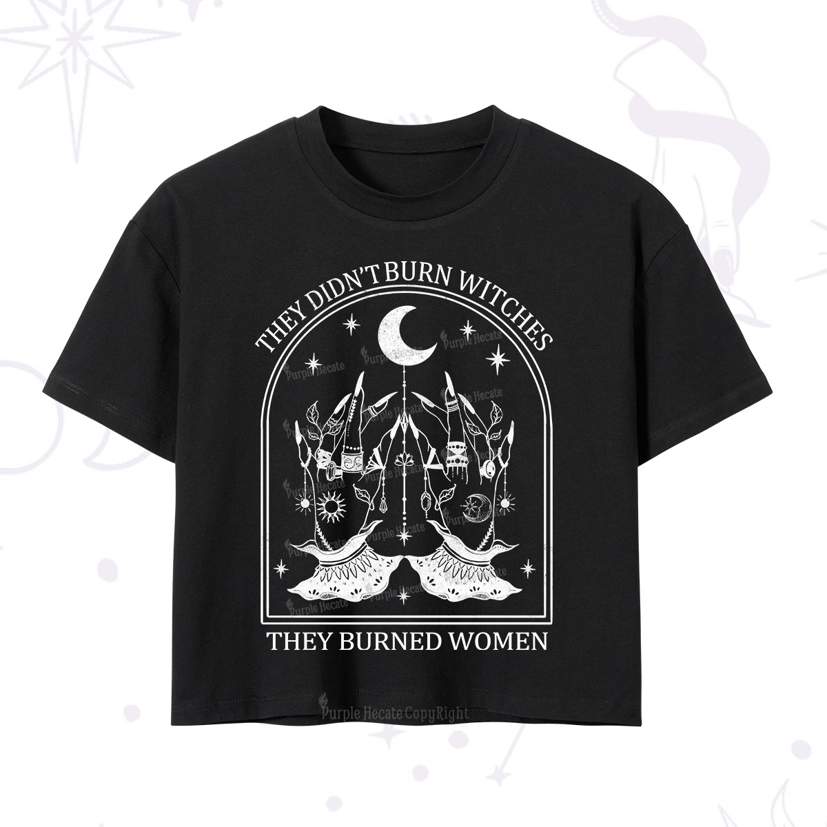 Purplehecate They Didn't Burn Witches Crop T-Shirt