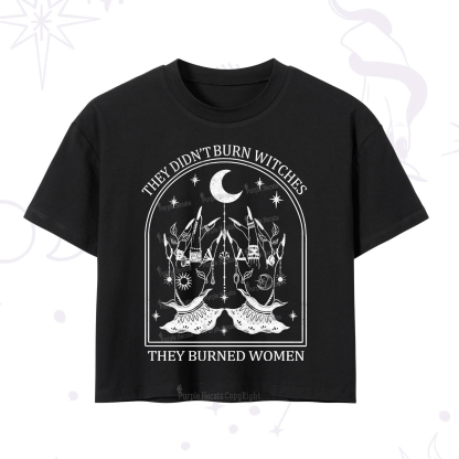 Purplehecate They Didn't Burn Witches Crop T-Shirt