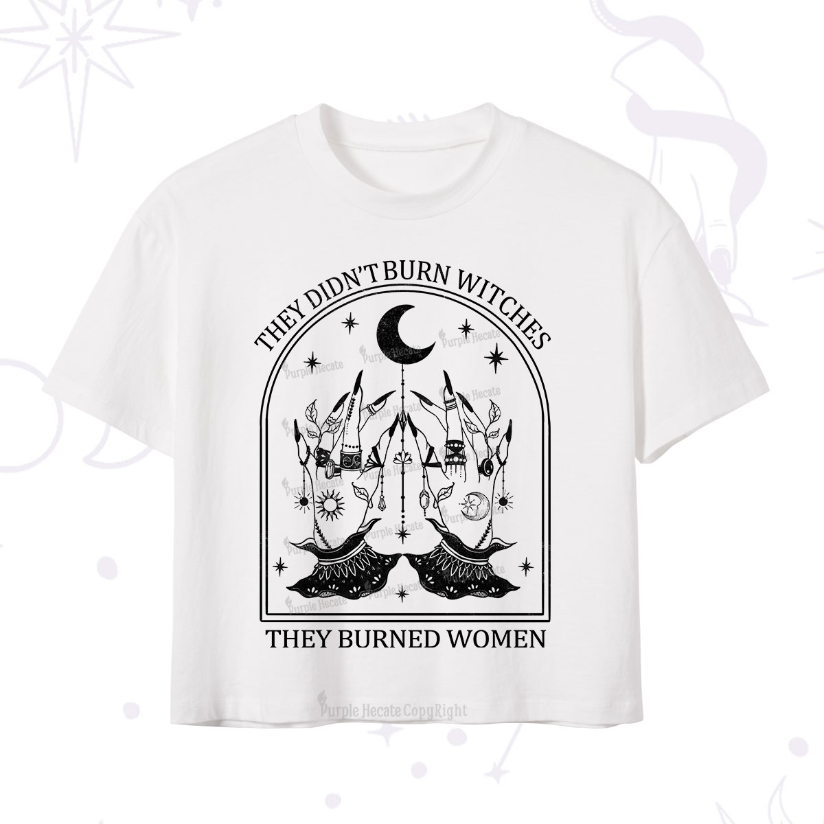 Purplehecate They Didn't Burn Witches Crop T-Shirt