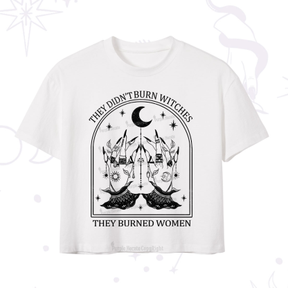 Purplehecate They Didn't Burn Witches Crop T-Shirt