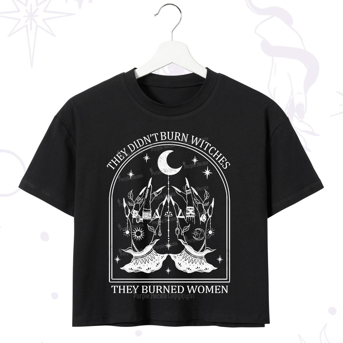 Purplehecate They Didn't Burn Witches Crop T-Shirt