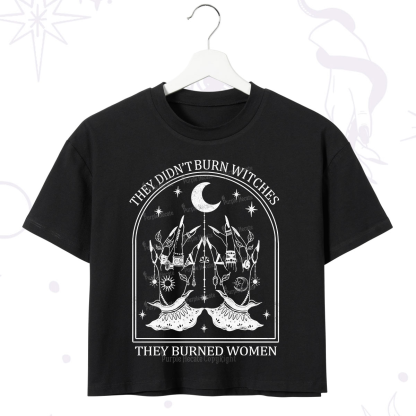 Purplehecate They Didn't Burn Witches Crop T-Shirt