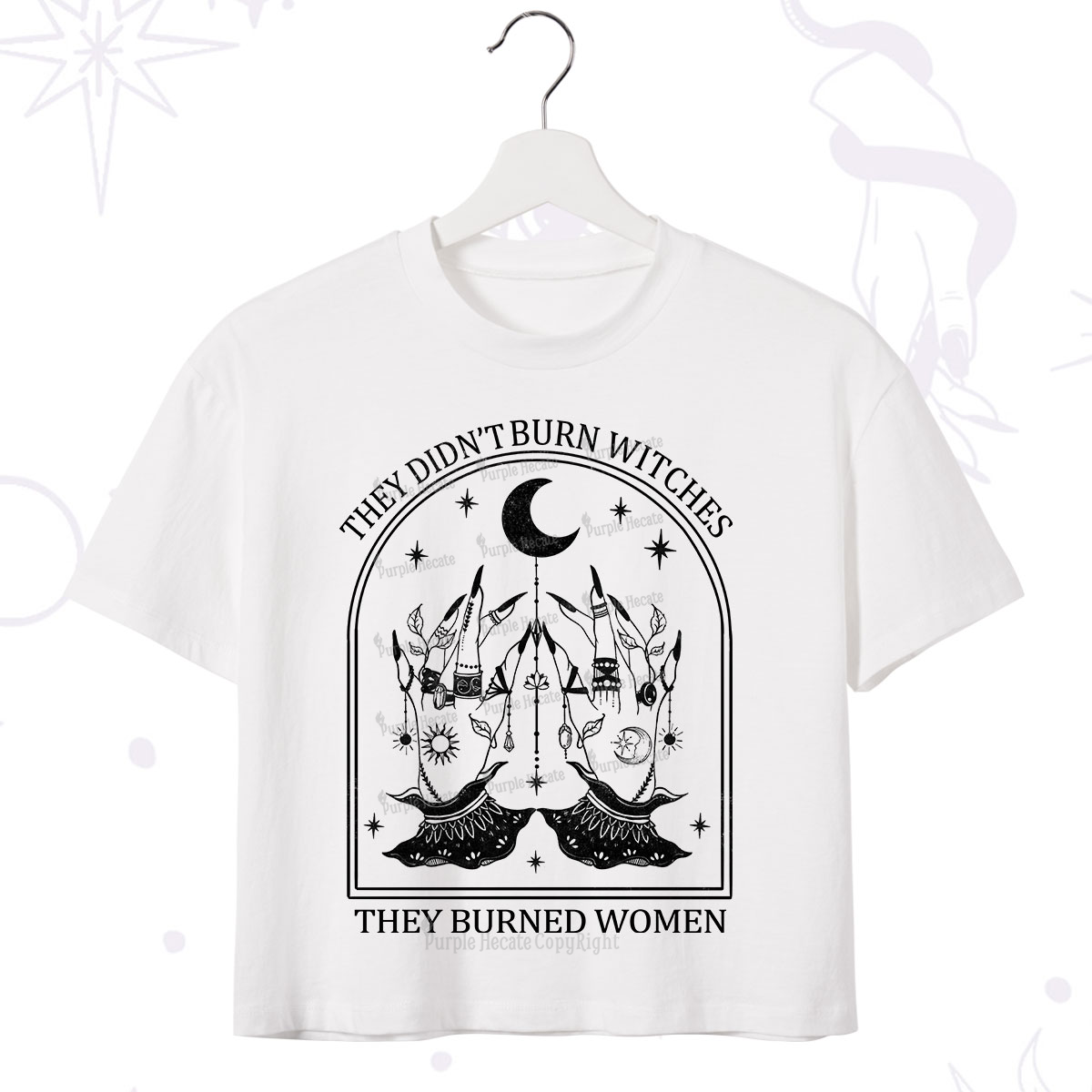 Purplehecate They Didn't Burn Witches Crop T-Shirt