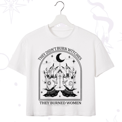 Purplehecate They Didn't Burn Witches Crop T-Shirt