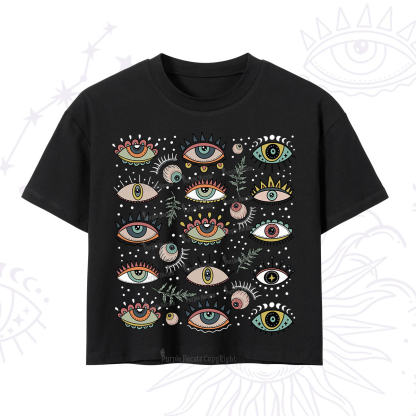 Purplehecate Evil Eye Array Crop T-Shirt