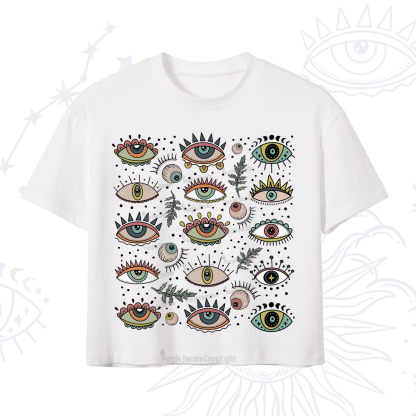 Purplehecate Evil Eye Array Crop T-Shirt