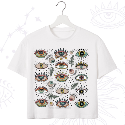 Purplehecate Evil Eye Array Crop T-Shirt