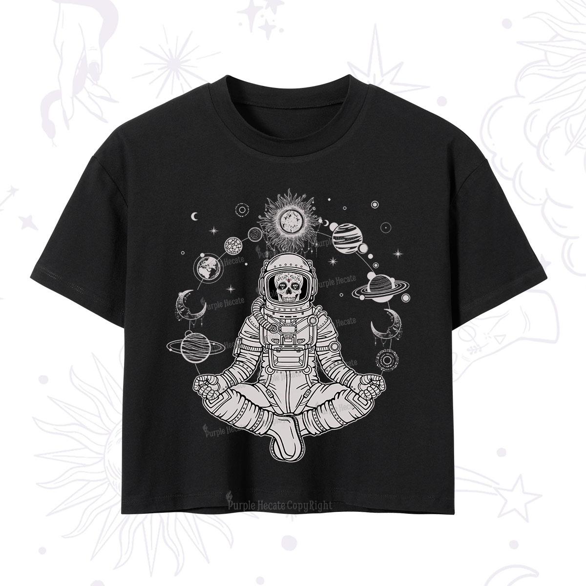 Purplehecate Cosmic Meditator Crop T-Shirt