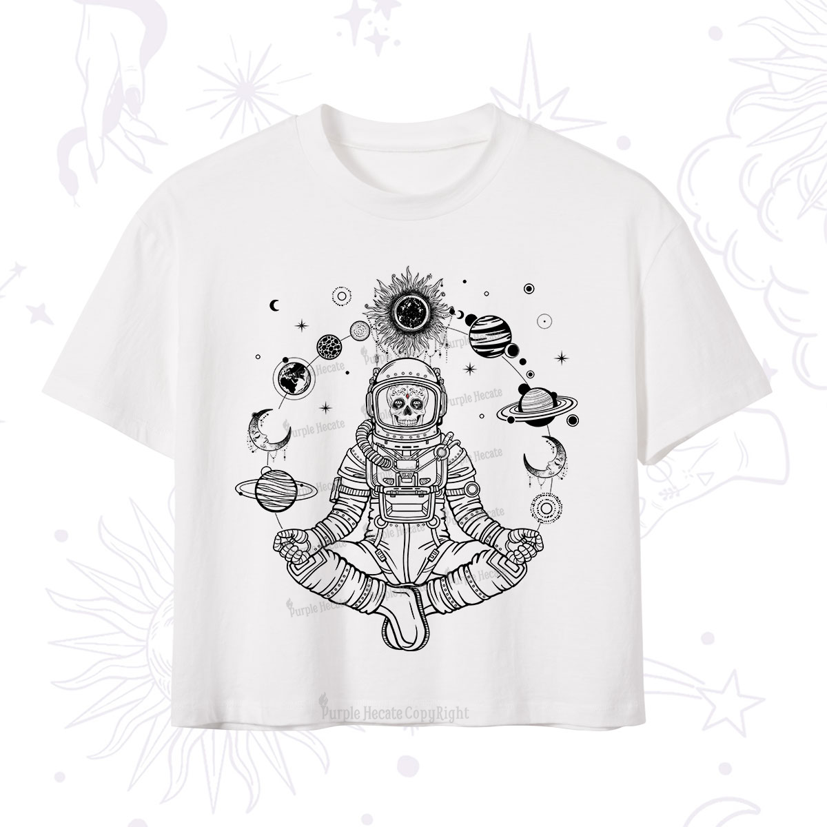Purplehecate Cosmic Meditator Crop T-Shirt