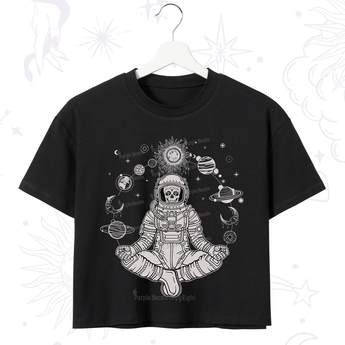 Purplehecate Cosmic Meditator Crop T-Shirt