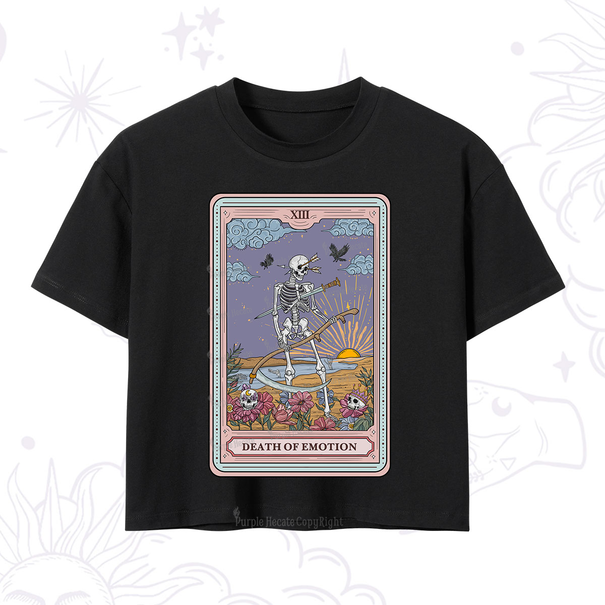 Purplehecate The Death Of Emotion Tarot Crop T-Shirt
