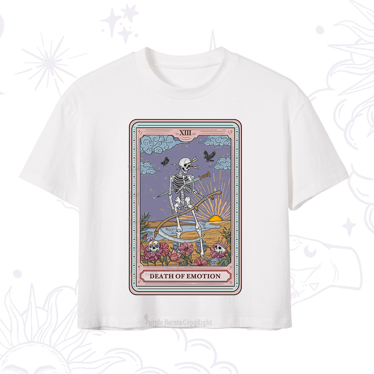 Purplehecate The Death Of Emotion Tarot Crop T-Shirt