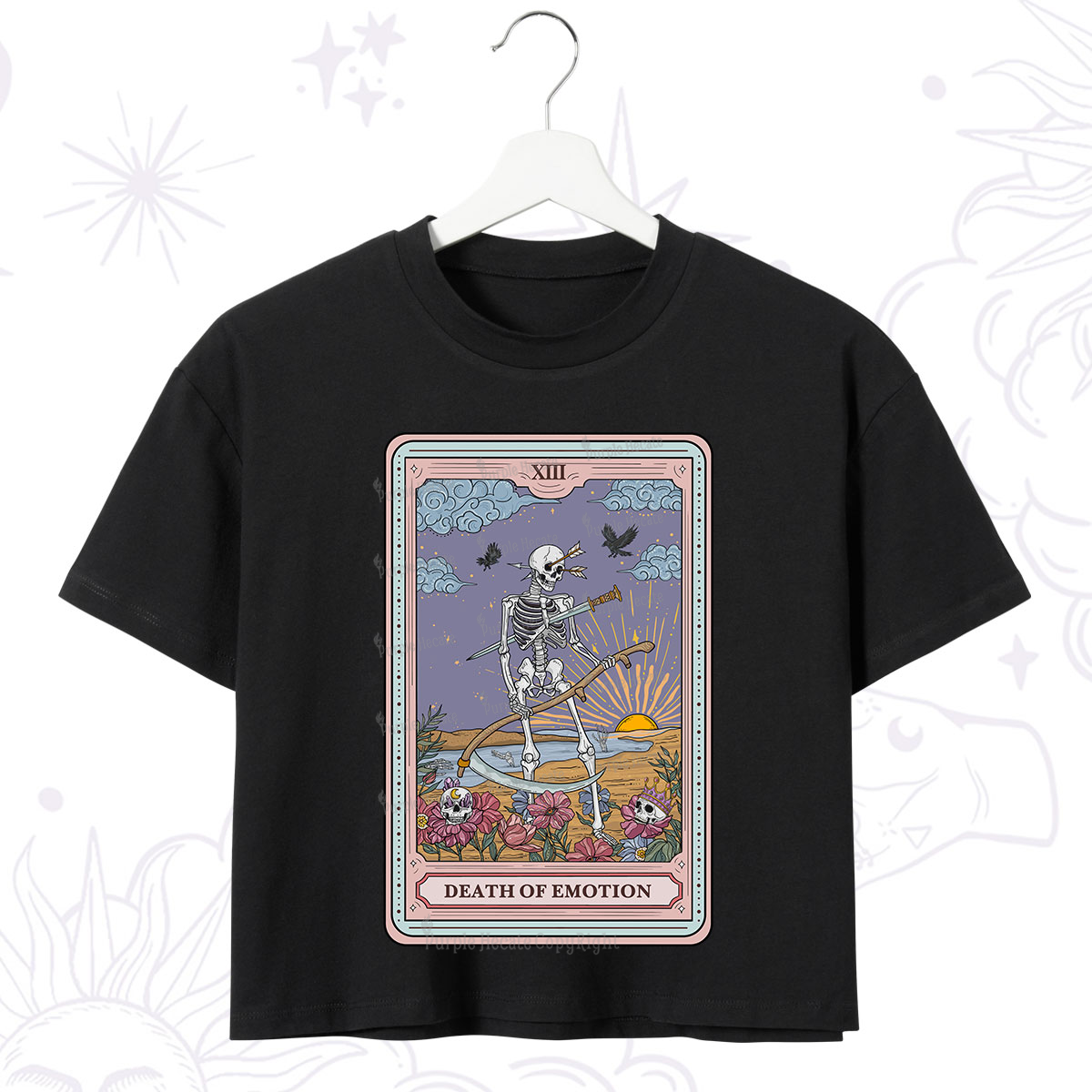 Purplehecate The Death Of Emotion Tarot Crop T-Shirt