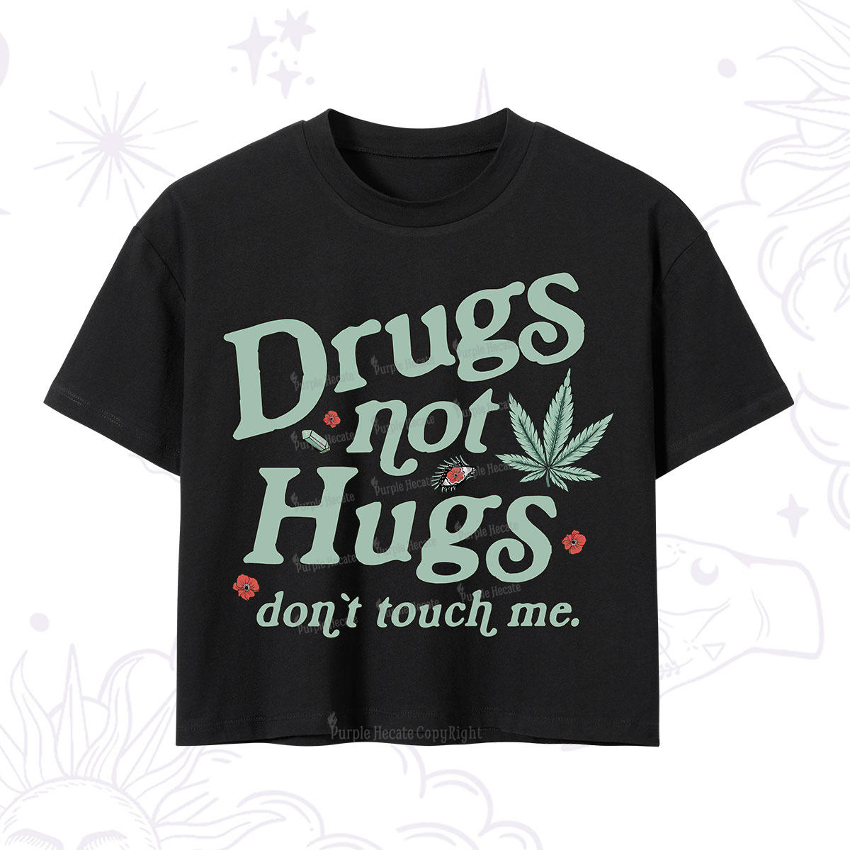 Purplehecate Sarcastic Weed Crop T-Shirt