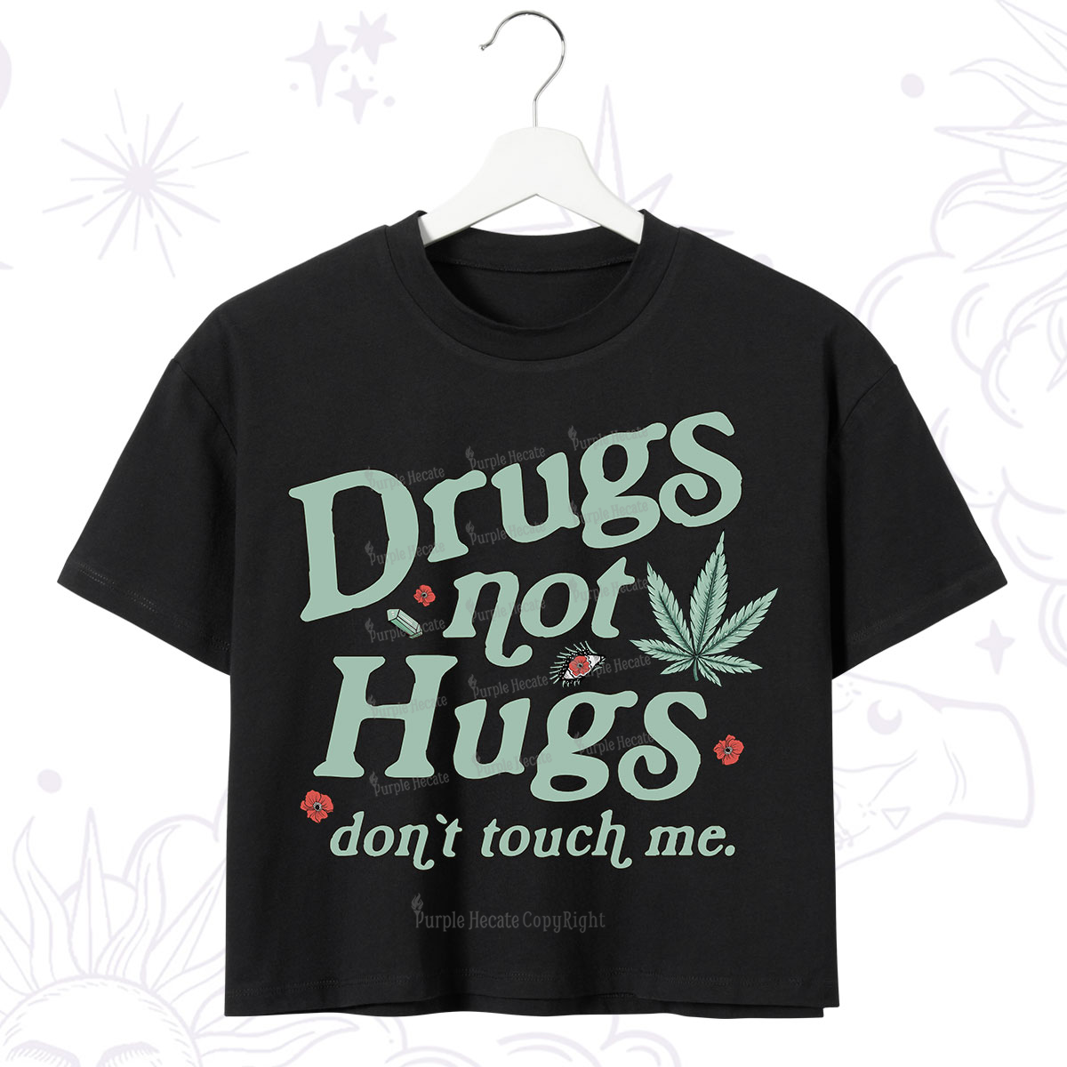 Purplehecate Sarcastic Weed Crop T-Shirt