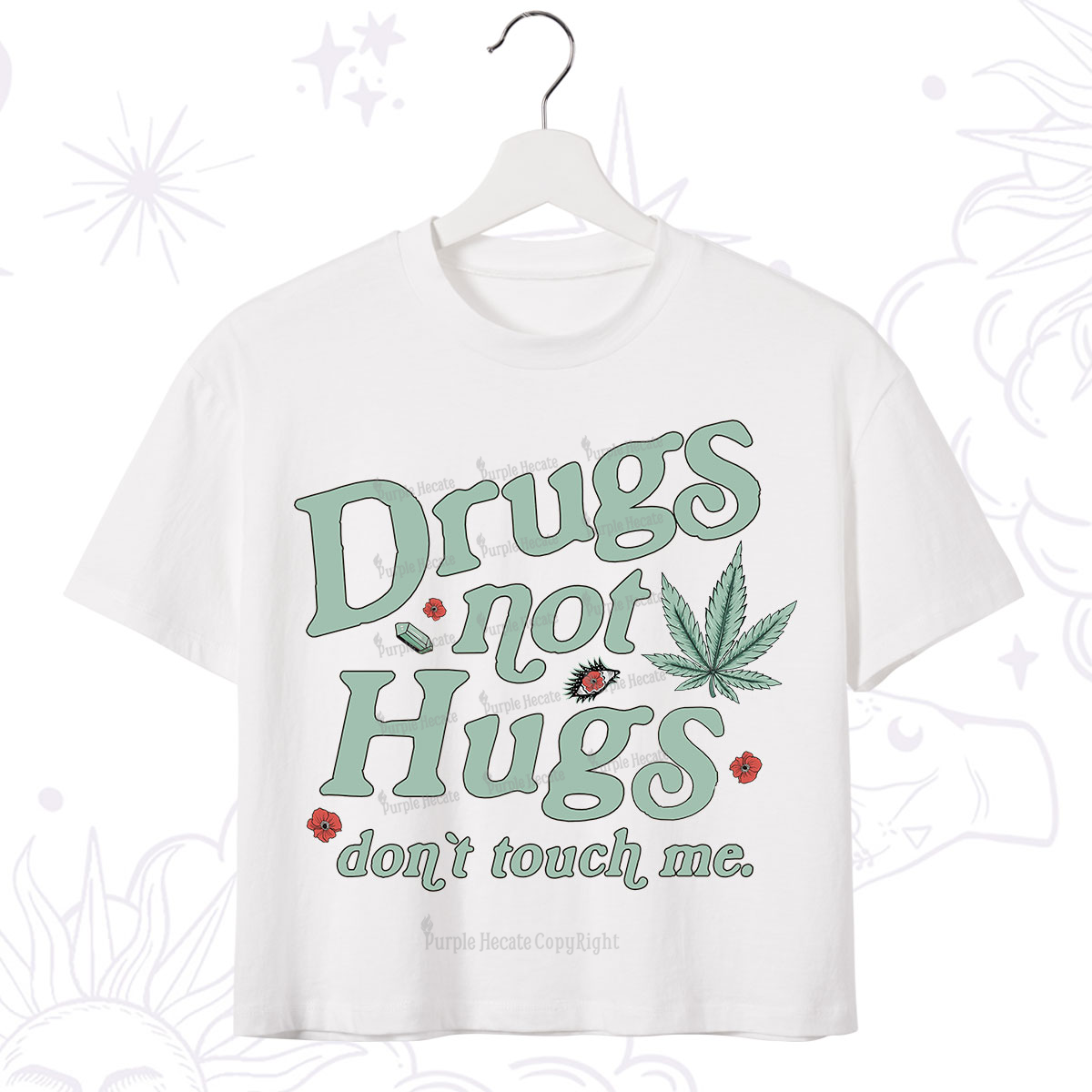Purplehecate Sarcastic Weed Crop T-Shirt