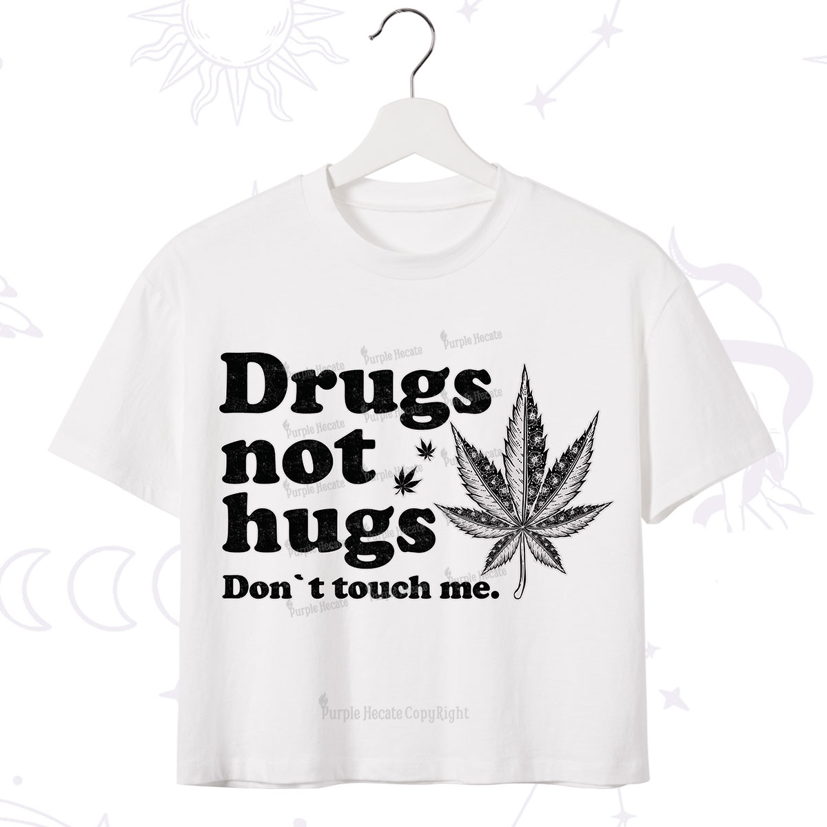 Purplehecate Don't Touch Me Crop T-Shirt