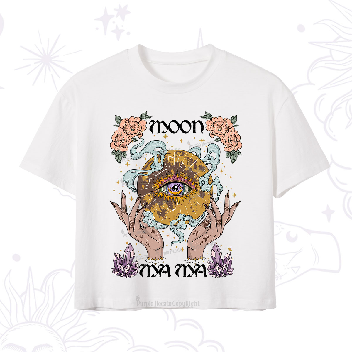 Purplehecate Moon Mama Crop T-Shirt