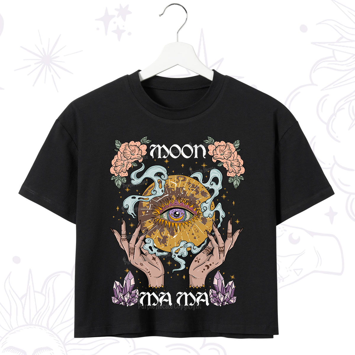 Purplehecate Moon Mama Crop T-Shirt