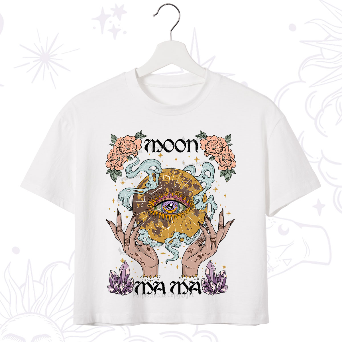 Purplehecate Moon Mama Crop T-Shirt