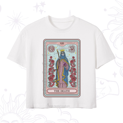 Purplehecate The Death Tarot Crop T-Shirt