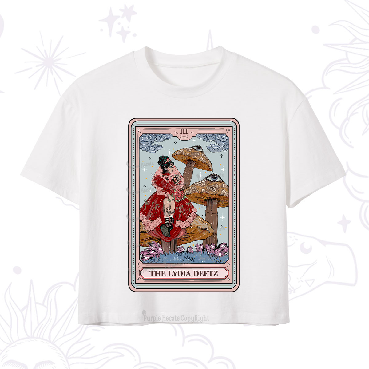 Purplehecate The Lydia Deetz Tarot Crop T-Shirt