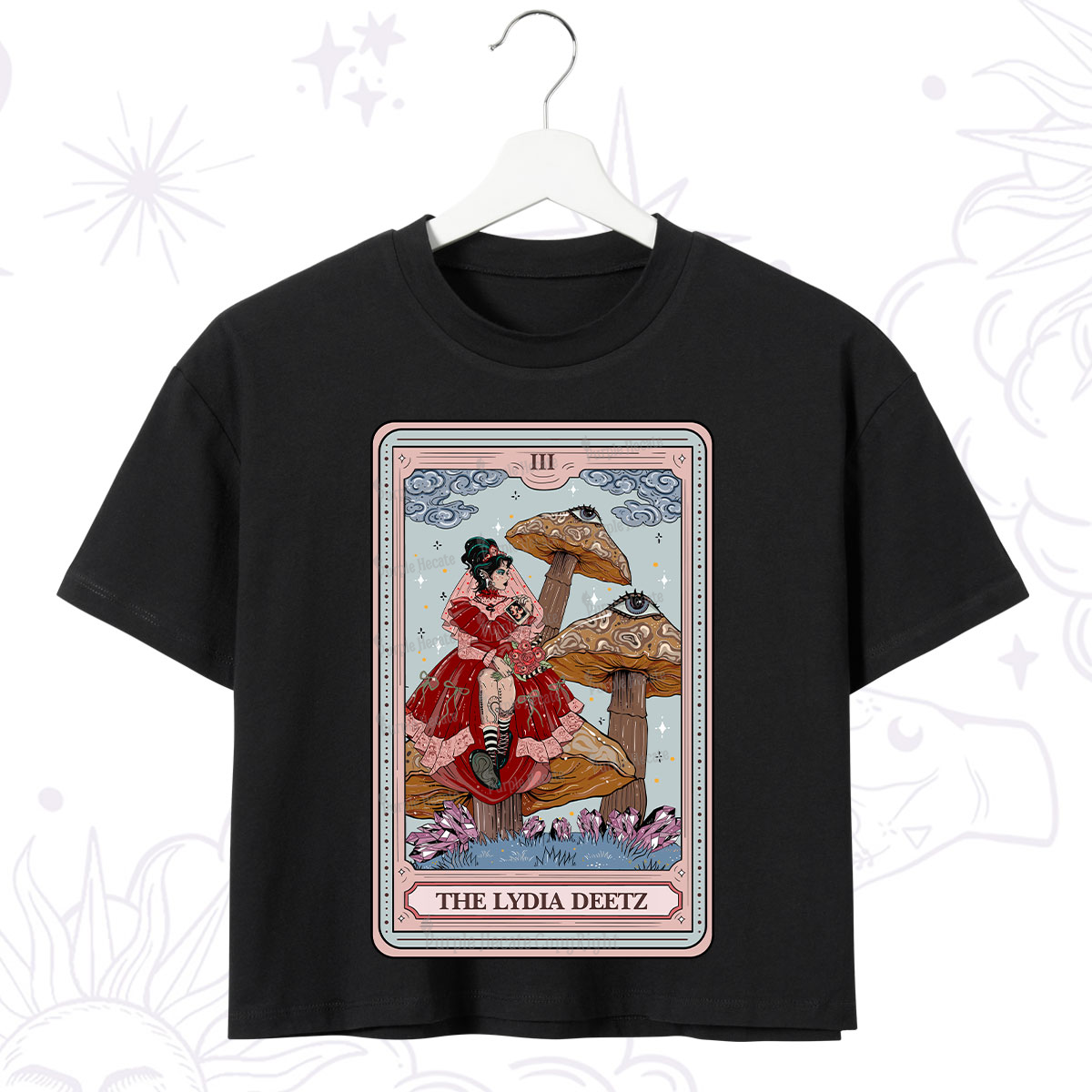 Purplehecate The Lydia Deetz Tarot Crop T-Shirt