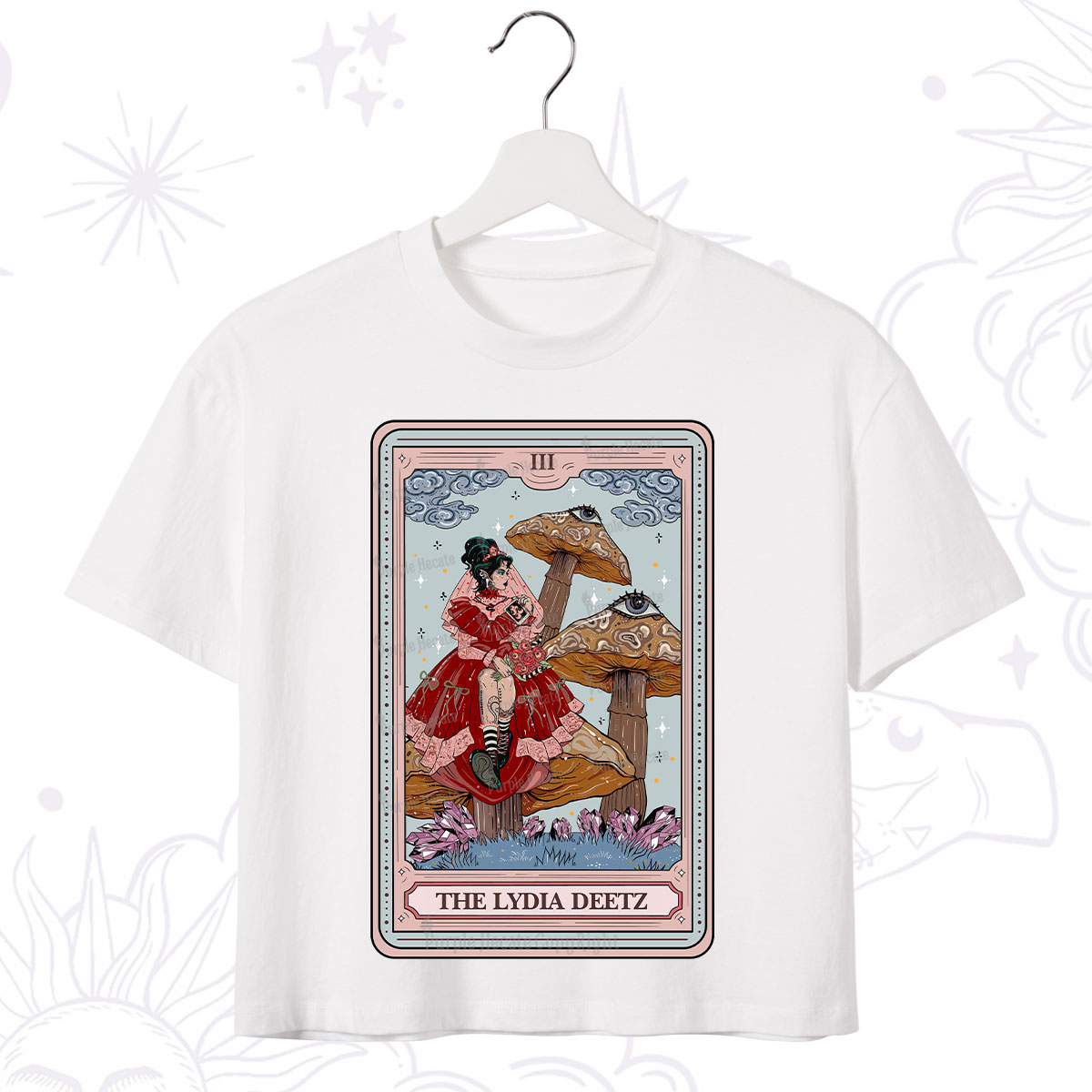 Purplehecate The Lydia Deetz Tarot Crop T-Shirt