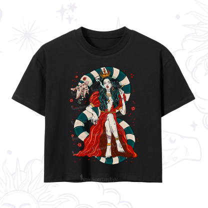 Purplehecate Queen of the Sandworms Crop T-Shirt