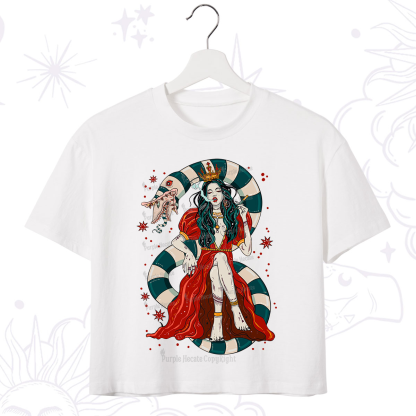 Purplehecate Queen of the Sandworms Crop T-Shirt