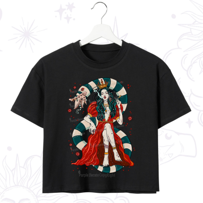 Purplehecate Queen of the Sandworms Crop T-Shirt