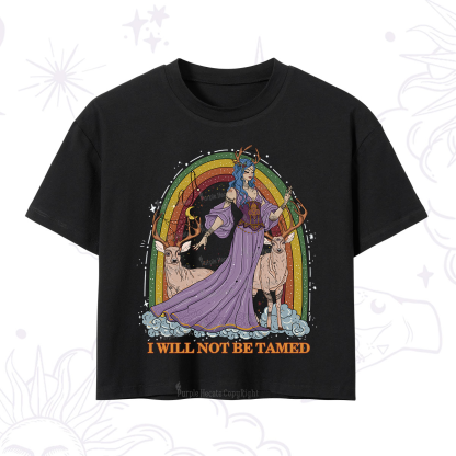 Purplehecate I Will Not Be Tamed Crop T-Shirt