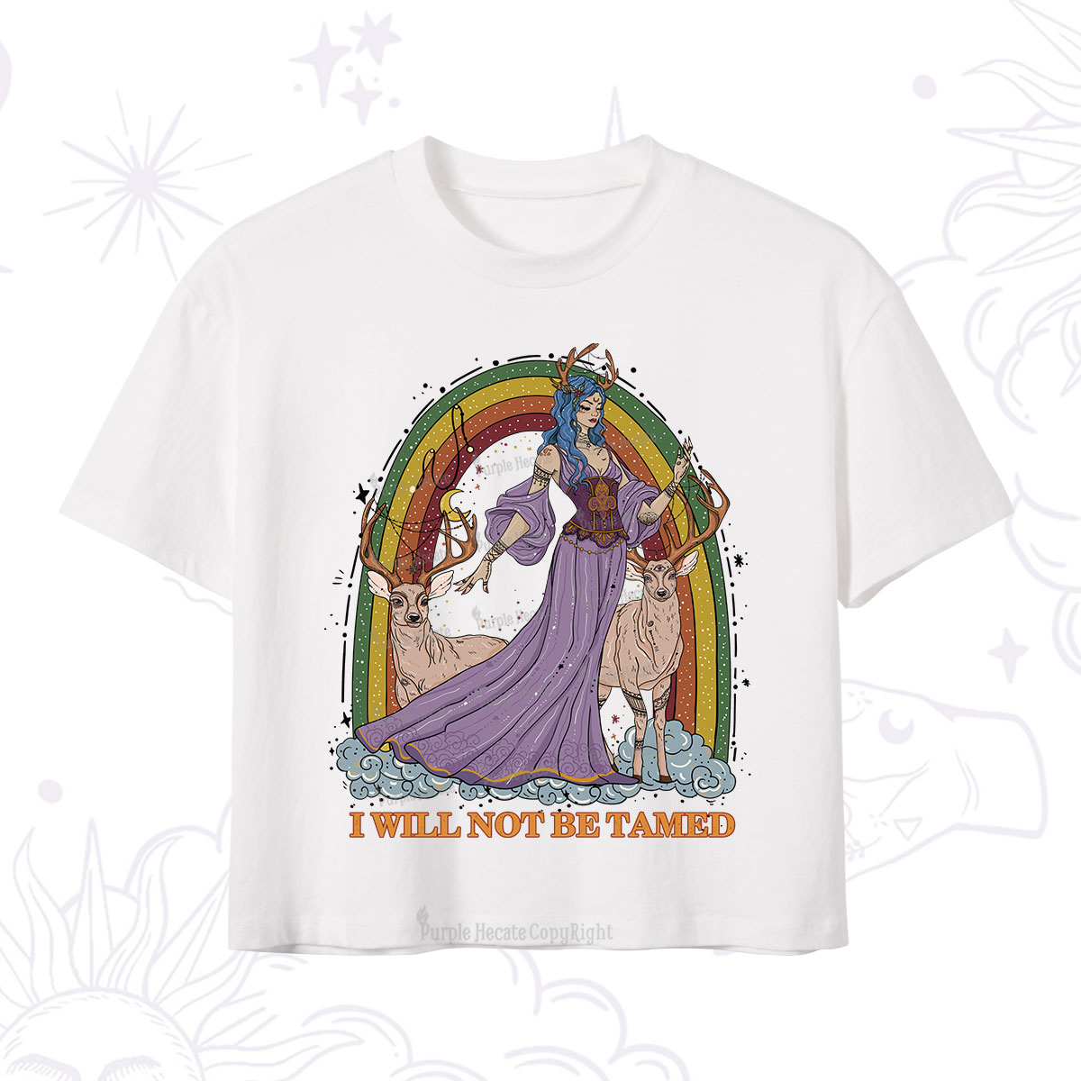 Purplehecate I Will Not Be Tamed Crop T-Shirt