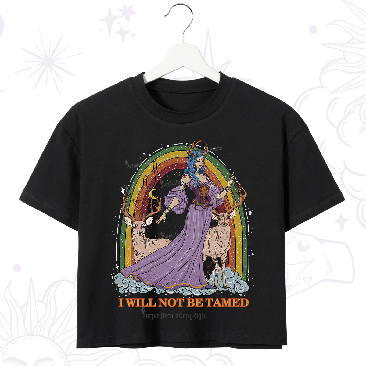 Purplehecate I Will Not Be Tamed Crop T-Shirt