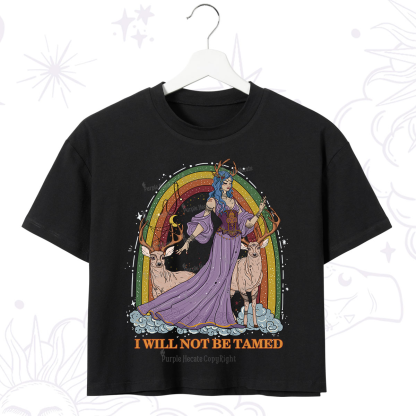 Purplehecate I Will Not Be Tamed Crop T-Shirt