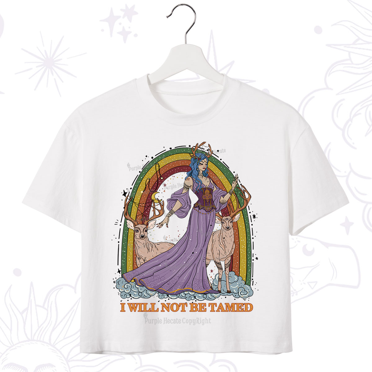 Purplehecate I Will Not Be Tamed Crop T-Shirt