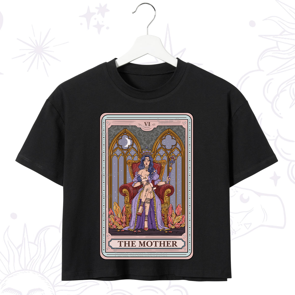Purplehecate The Mother Tarot Card Crop T-Shirt