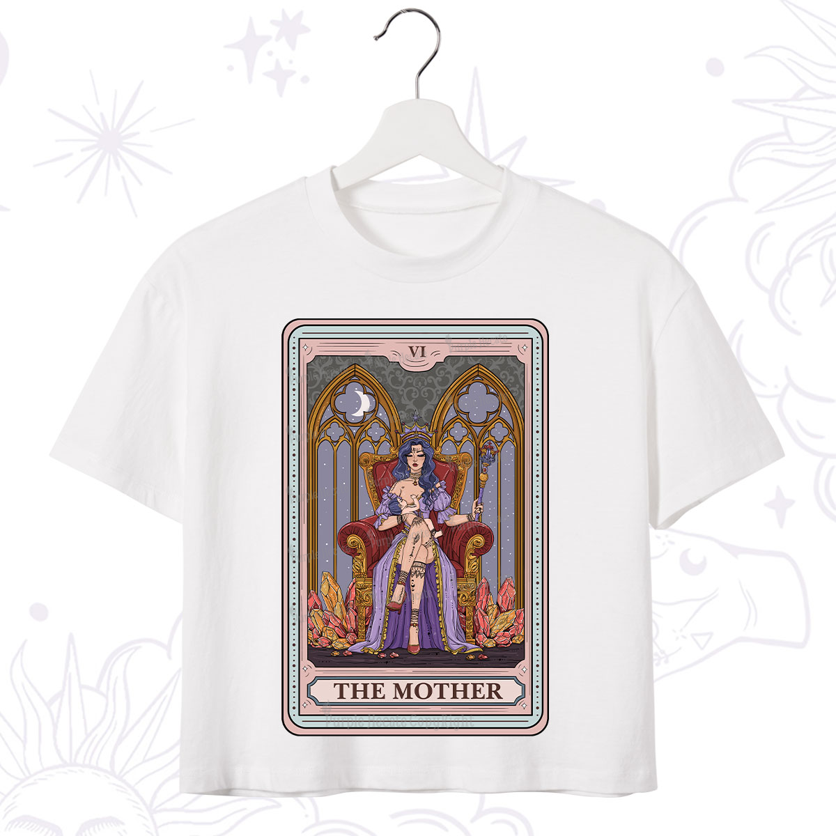 Purplehecate The Mother Tarot Card Crop T-Shirt