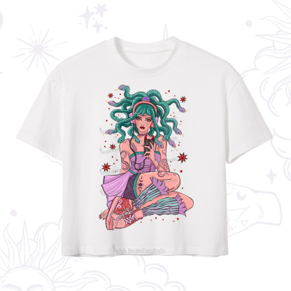 Purplehecate Gorgon Medusa Crop T-Shirt