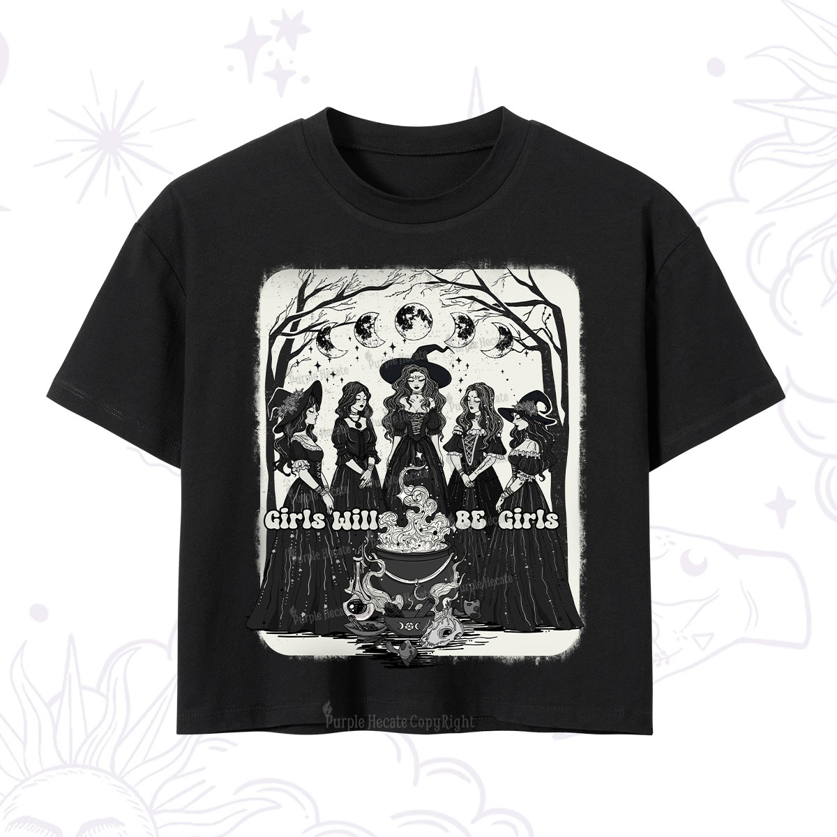 Purplehecate Girls Will Be Girls Crop T-Shirt