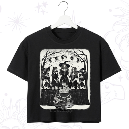 Purplehecate Girls Will Be Girls Crop T-Shirt