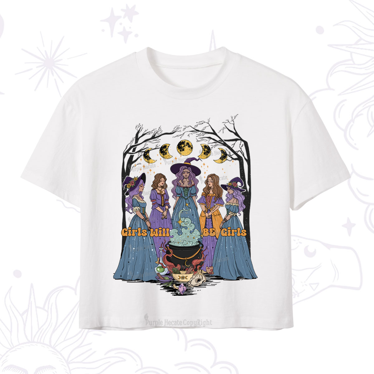 Purplehecate Girls Will Be Girls Crop T-Shirt