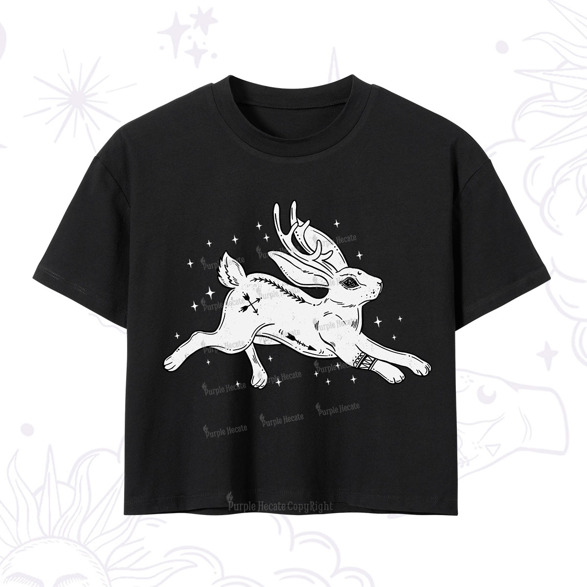 Purplehecate Starwitch Familiar Crop T-Shirt