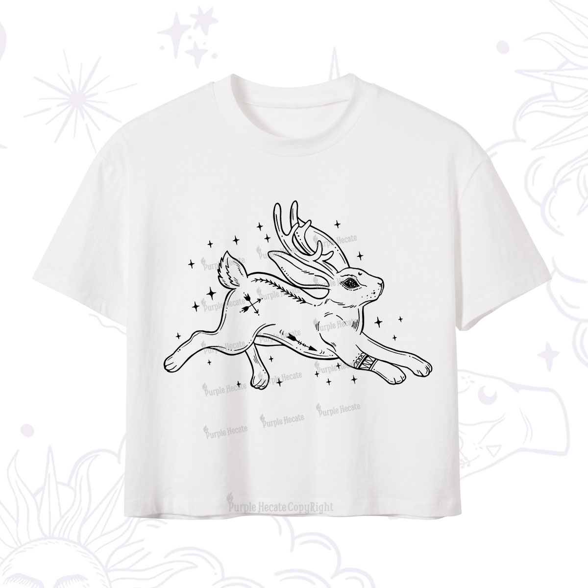 Purplehecate Starwitch Familiar Crop T-Shirt