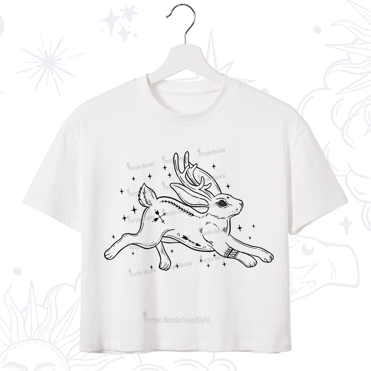 Purplehecate Starwitch Familiar Crop T-Shirt