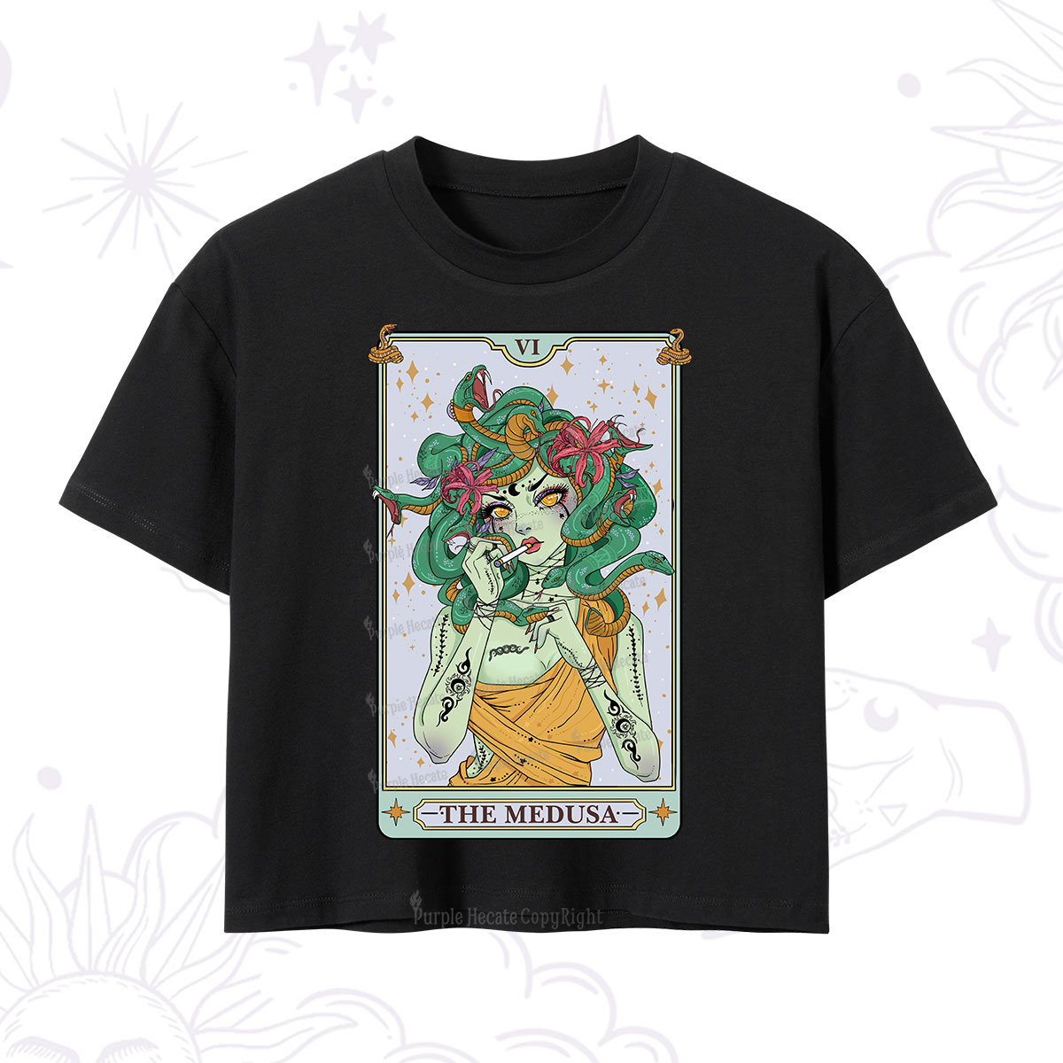 Purplehecate The Medusa Tarot Crop T-Shirt