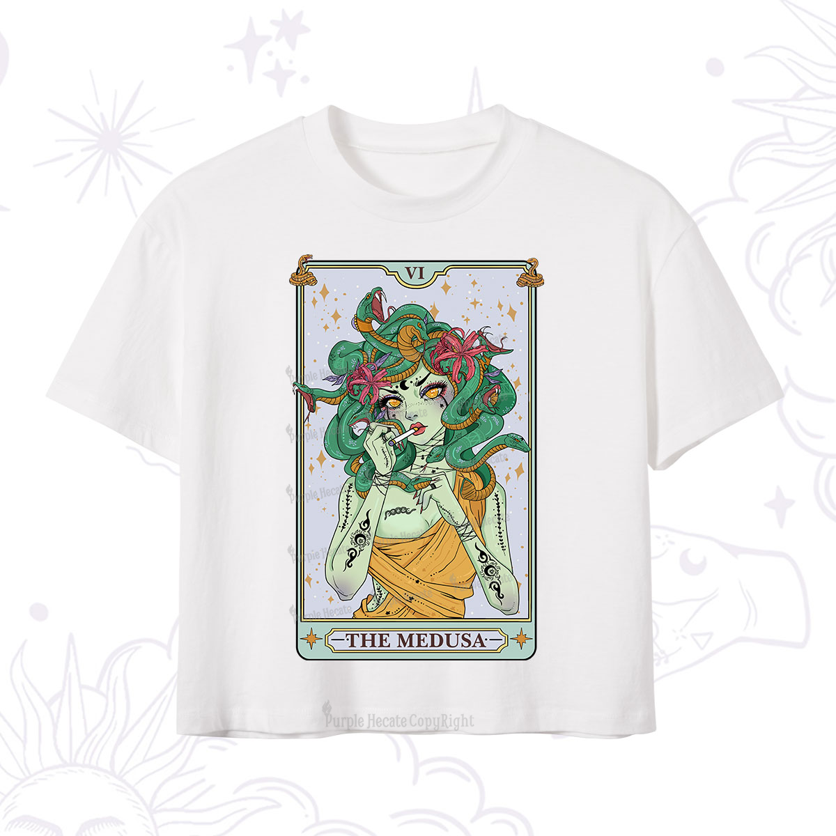 Purplehecate The Medusa Tarot Crop T-Shirt