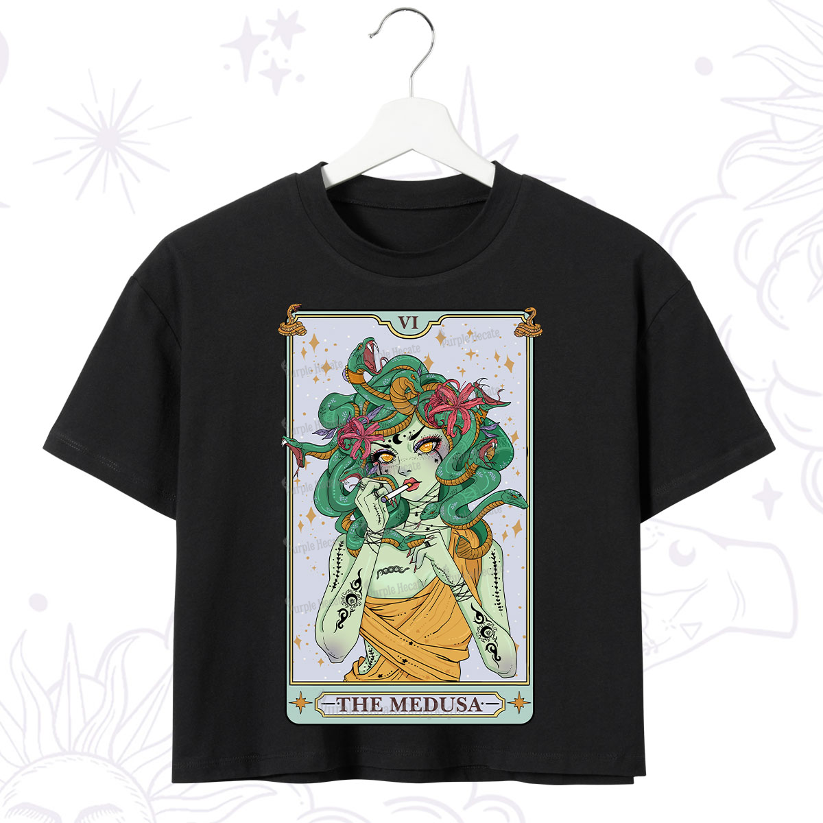 Purplehecate The Medusa Tarot Crop T-Shirt