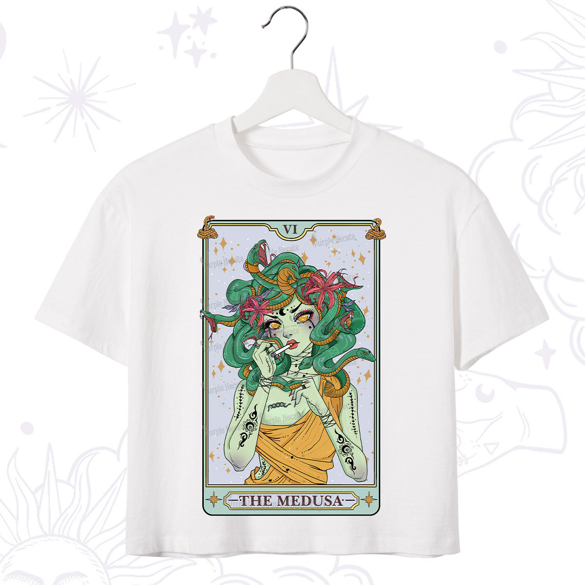 Purplehecate The Medusa Tarot Crop T-Shirt
