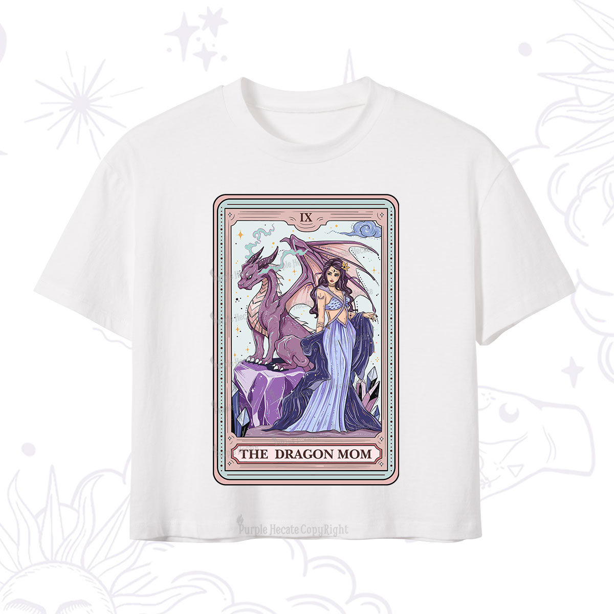 Purplehecate The Dragon Mom Tarot Crop T-Shirt